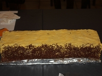 De zelfgemaakte cake van Luc